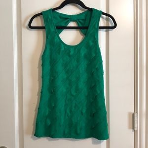 BCX cute layered ruffles sleeveless 💚green top M